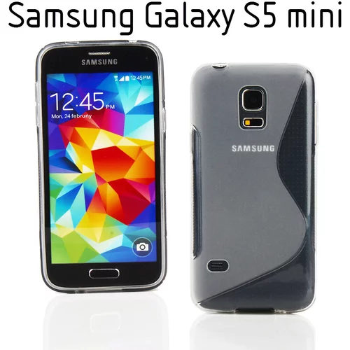  Gumijasti / gel etui S-Line za Samsung Galaxy S5 mini - prozorni