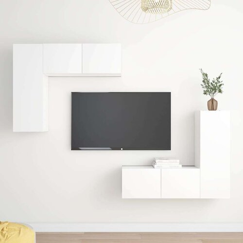  4-dijelni set TV ormarića bijeli od iverice Cijene