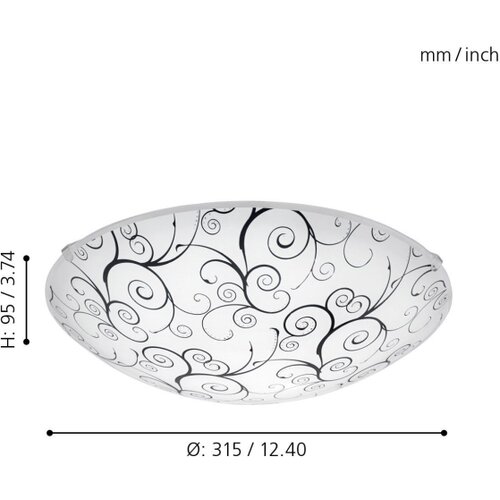 Eglo margitta 1 plafonjera/1, led, 11w, 950lm, prom 315, bijela sa &amp;scaron;arama Slike