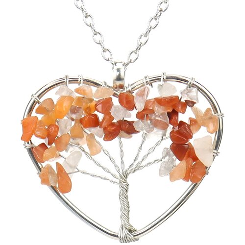 Ogrlica Tree Heart - Narančasta KP28415 Cijene