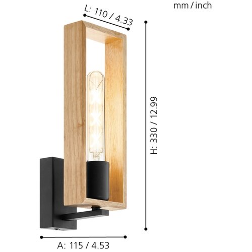 Eglo 44055 - zidno svetlo littleton 1xE27/60W/230V Slike