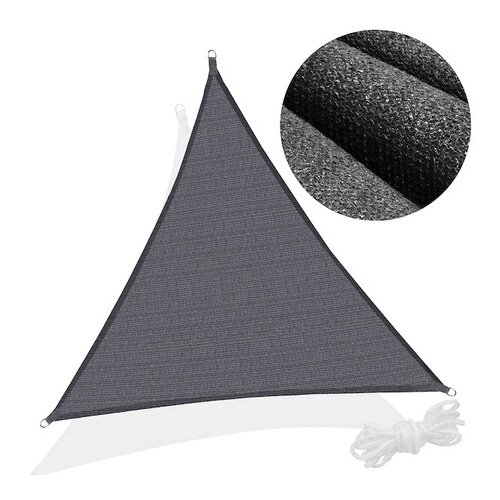 springos Temno sivo trikotno senčno jadro 3x3x3m., (21629520) Cene