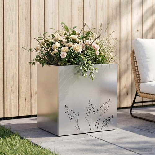  Vrtna saksija Srebrna 50 x 30 x 49 cm Pocinčani čelik Cijene