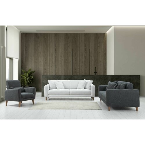 Atelier Del Sofa sare 3+3+1 - ares white, dark grey ares whitedark grey sofa set Cene