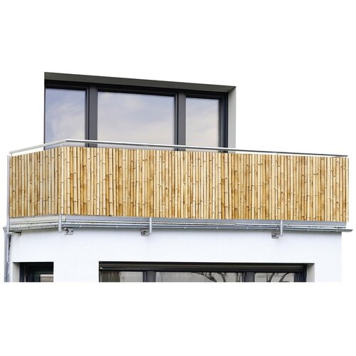 Maximex Svjetlo smeđi plastičan balkonski zastor 500x85 cm – Cijene