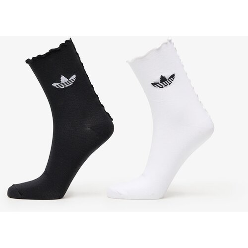 Adidas Nogavice Ruffle Socks 2-Pack White/ Black L Cene