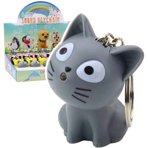 Backpack Keychain Kitten LED Flashlight Sounds Mix Color Slike