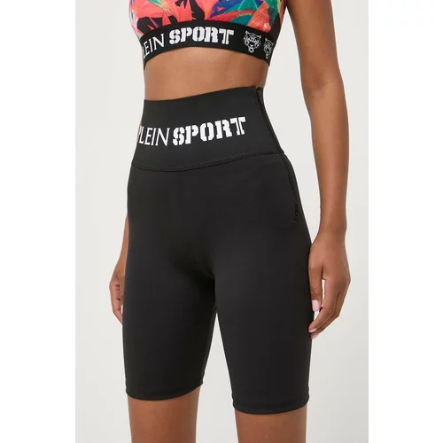Plein Sport Kratke hlače ženski, črna barva