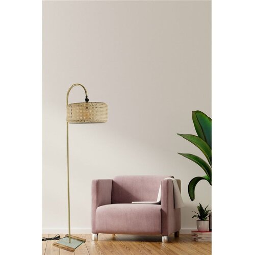 Opviq 8585-3 BeigeGold Floor Lamp Slike