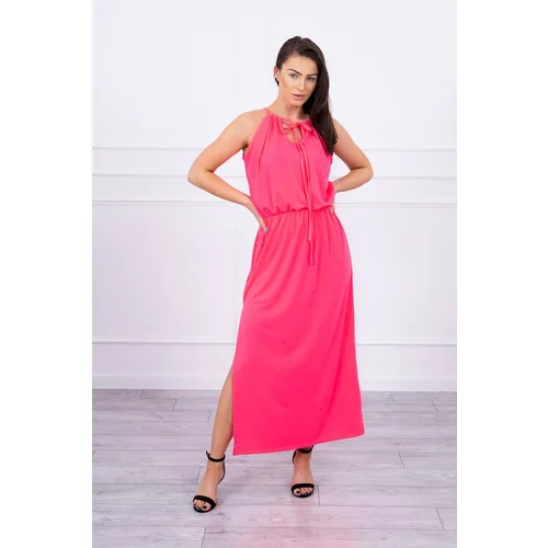 Kesi Boho dress with pink neon