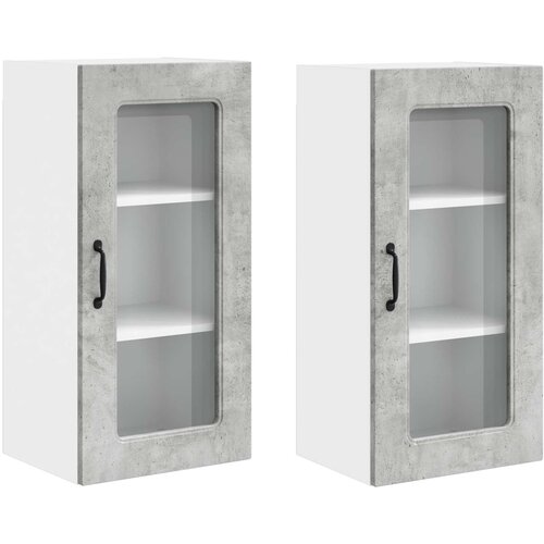 vidaXL Kuhinjski element Kalmar 2 pcs Betonsko siva 40 x 31 x 80 cm, (5000131014) Cene
