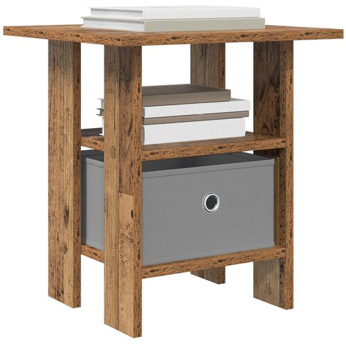  Noćni ormarić s ladicama 2 pcs Staro drvo 41 x 40 x 45 cm Slike
