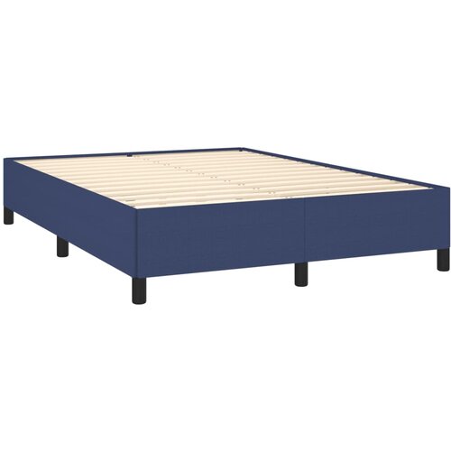  Okvir za krevet bez madraca plavi 140 x 190 cm od tkanine Slike