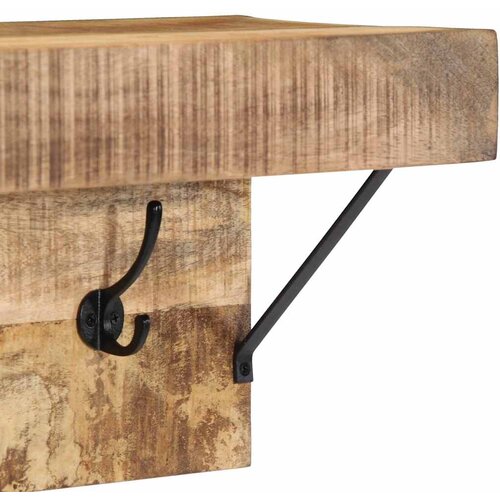  Vje&amp;scaron;alica za kapute Smeđa 73 x 19 x 23 cm Čvrsto drvo manga Slike