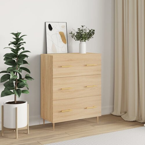vidaXL Komoda sonoma hrast 69,5x34x90 cm inženirski les Cene