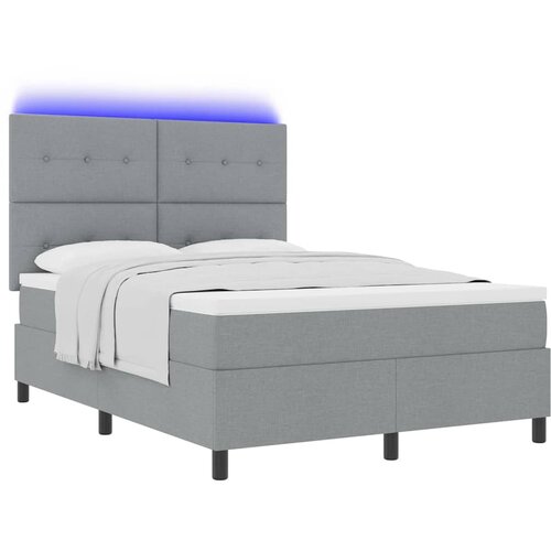  Krevet s opruga kutije Svjetlosiva 160 x 200 cm tkanina Slike