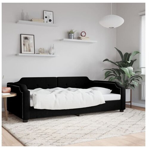 vidaXL Dnevni krevet crni 80 x 200 cm od tkanine Cene