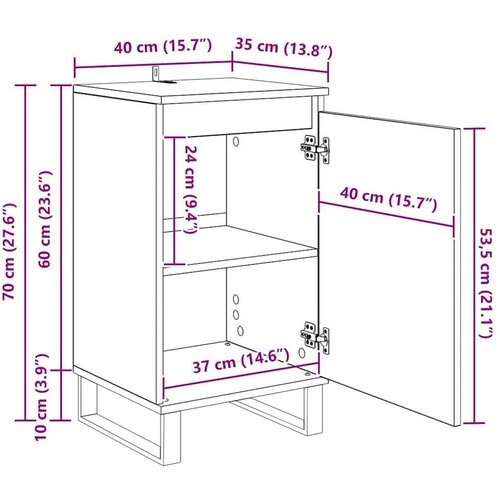  Kreveta Staro drvo 40 x 35 x 70 cm Konstruirano drvo Slike