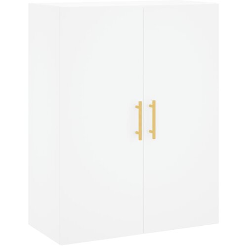  Visoka komoda bijela 69,5x34x180 cm konstruirano drvo Slike