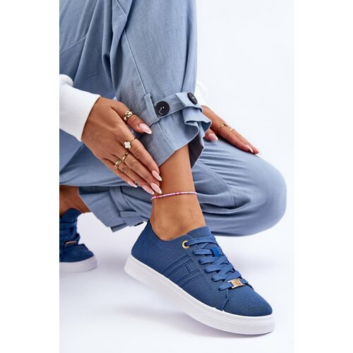 Kesi Women's lace-up sneakers blue Etna Slike