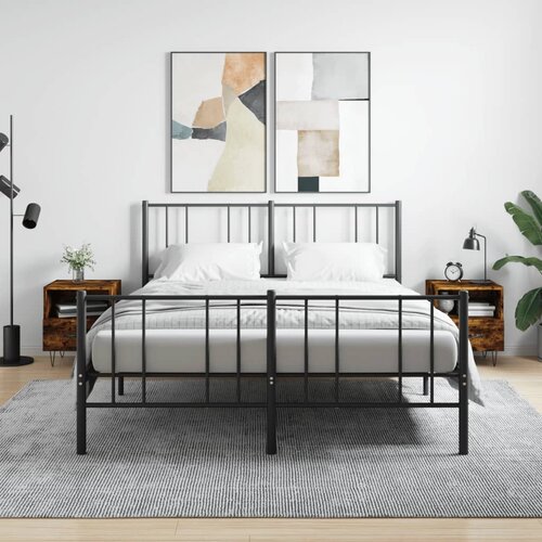 vidaXL Nočna omarica 2 kosa dimljen hrast 40x35x47,5 cm inženirski les Cene