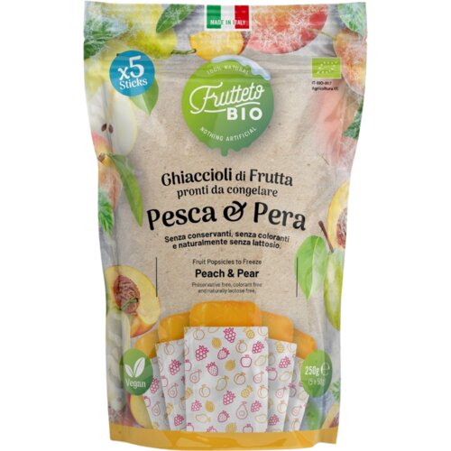  Ghiaccioli di Frutta Bio - Pesca e Pera - 250 g Cene