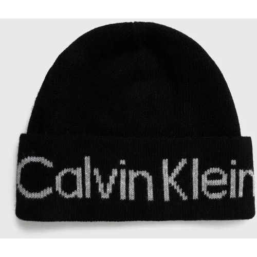 Calvin Klein Kapa s dodatkom vune boja: crna