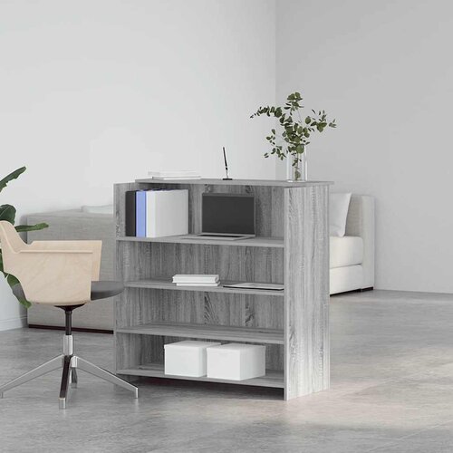  Recepcijski stol 100x50x103,5 cm od konstruiranog drva Siva 100 x 50 x 103.5 cm Slike