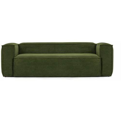 Kave Home Zelena sofa od samta 240 cm Blok –