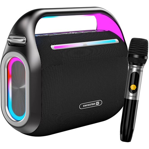 BZ Swissten, Zvočnik Bluetooth s prenosnim mikrofonom 15-urno delovanje baterije, Črna, (5000141437) Cene