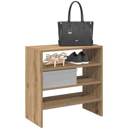 vidaXL Regal za čevlje 2 kosa zložljiva artisan hrast 60x30x30,5 cm Cene