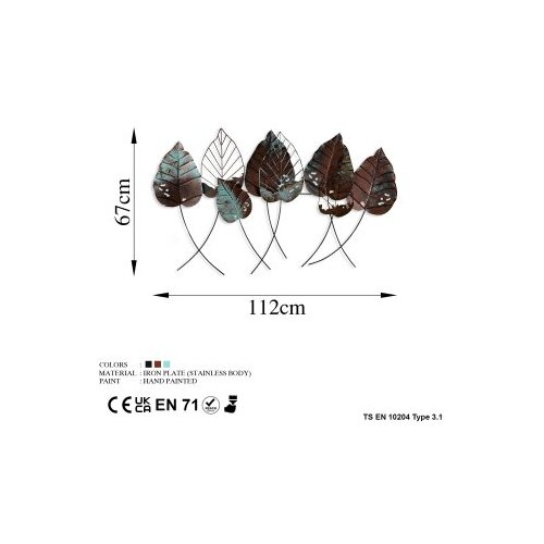 Wallxpert Zidna dekoracija Casting Leaf 3, 67 x 112 cm, &amp;Scaron;arena Slike