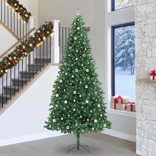 vidaXL Umestno božično drevo Zelena 300 cm PVC in kovina in plastika Cene