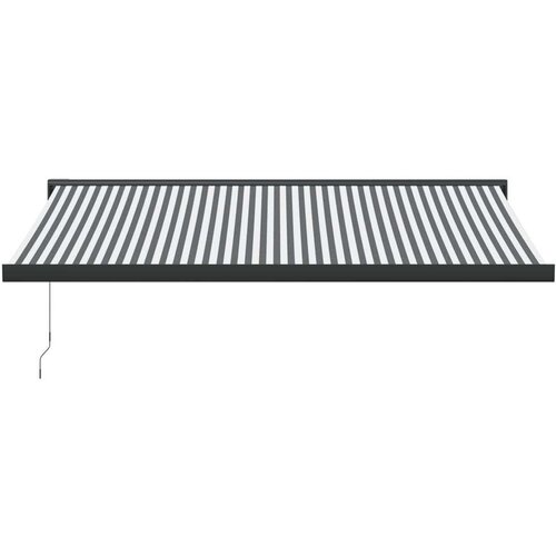 Tenda na uvlačenje antracit-bijela 4x3 m od tkanine i aluminija Slike
