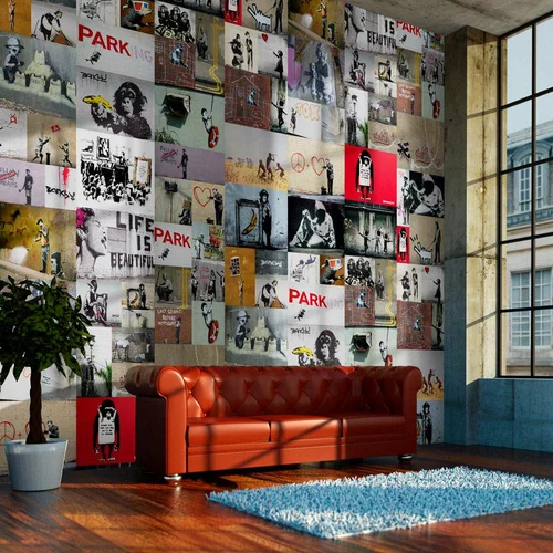 tapeta - Banksy - a collage 50x1000