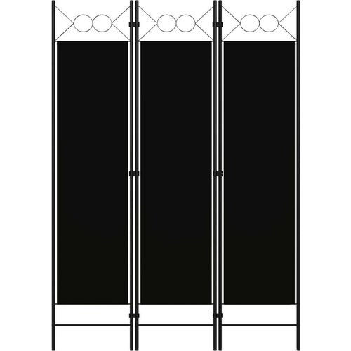 vidaXL Sobna pregrada s 3 panela crna 120 x 180 cm Cijene