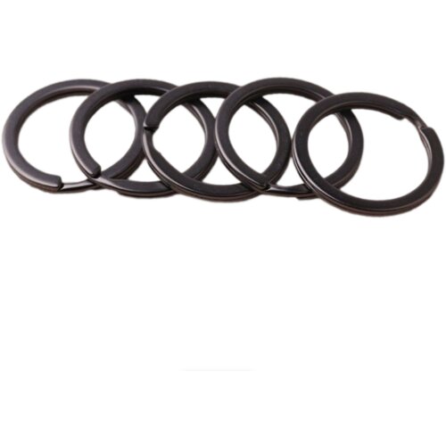 INF okrogli karabini, obeski za ključe iz cinkove zlitine 10 kosov black 30 mm, (21245901) Cene