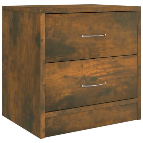 Maison Chic Nočna omarica - Nočna miza dimljeni hrast 40x30x40 cm konstruiran les, (21687443) Slike