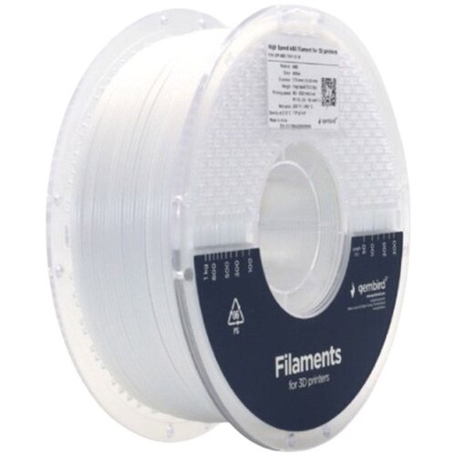 Gembird filament abs high speed 3DP-ABS1.75HY-01-W 1.75mm 1kg white Slike