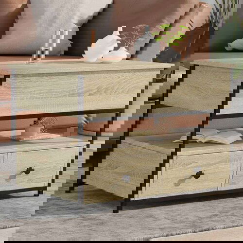  Stolić za kavu boja hrasta sonome 70x50x50 cm od drva i metala Cijene