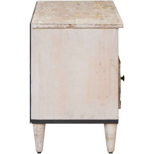  ormar s ladicama Bijelo 100 x 33 5 x 46 cm Čvrsto drvo manga - Bijelo Slike