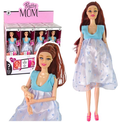  Lutka za igru trudnica u plavoj haljini - 30 cm Cene