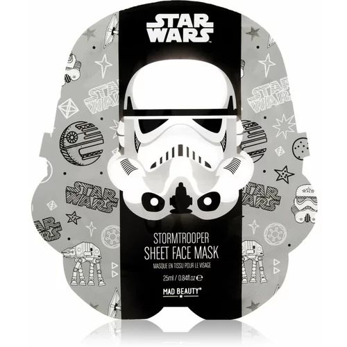 Mad Beauty Star Wars Storm Trooper vlažilna tekstilna maska z izvlečkom zelenega čaja 25 ml