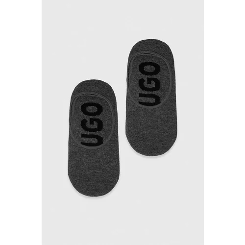 Hugo Čarape 2-pack za muškarce, boja: siva