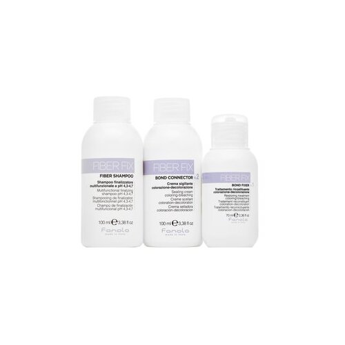 Fanola Fiber Fix Professional Intro Kit set za kemijski tretiranu kosu 70 ml + 100 ml + 100 ml Slike