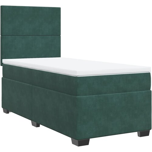 vidaXL Box spring krevet s madracem tamnozeleni 80 x 200 cm bar&scaron;unasti Cijene