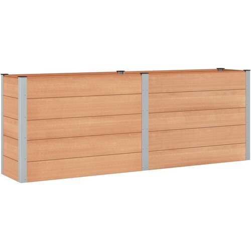vidaXL Povišena gredica - Vrtna gredica Smeđa 250 x 50 x 91 cm WPC i aluminij - 250 x 50 x 91 cm Smeđa Cene