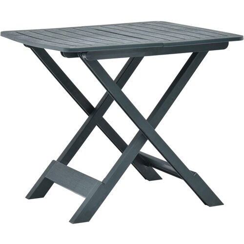 vidaXL Zložljiva vrtna miza zelena 79x72x70 cm plastika, (20580737) Cene