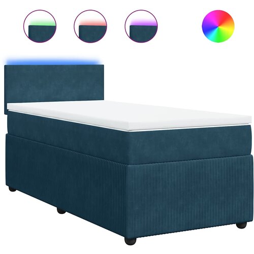 Box spring krevet s madracem plavi 90x190 cm bar&amp;scaron;unasti Slike