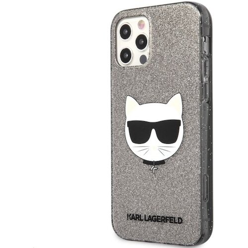 Karl Lagerfeld originalen ovitek KLHCP12MCHTUGLB za iphone 12 ali 12 pro črn ovitek z bel&amp;scaron;čicami - choupette head Slike